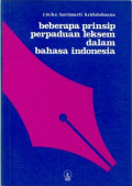 Beberapa Prinsip Perpaduan Leksem dalam Bahasa Indonesia