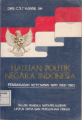 Haluan Politik Negara Indonesia: Pembahasan Ketetapan MPR 1968-1983