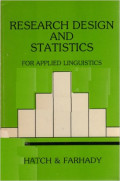 Research Design and Statistics: For Applied Linguistics