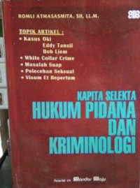 Kapita Selekta Hukum Pidana dan Kriminologi