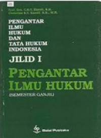 Pengantar Ilmu Hukum dan Tata Hukum Indonesia Jilid II : Pengantar Hukum Indonesia