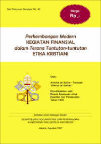 Perkembangan Moderen Kegiatan Finansial Dalam Terang Tuntutan-tuntutan Etika Kristiani